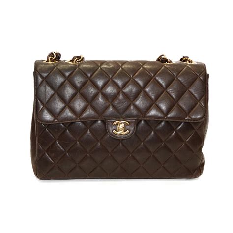 chanel 30 cm jambo|Timeless Chanel jumbo 30 Brown Lambskin ref.27430.